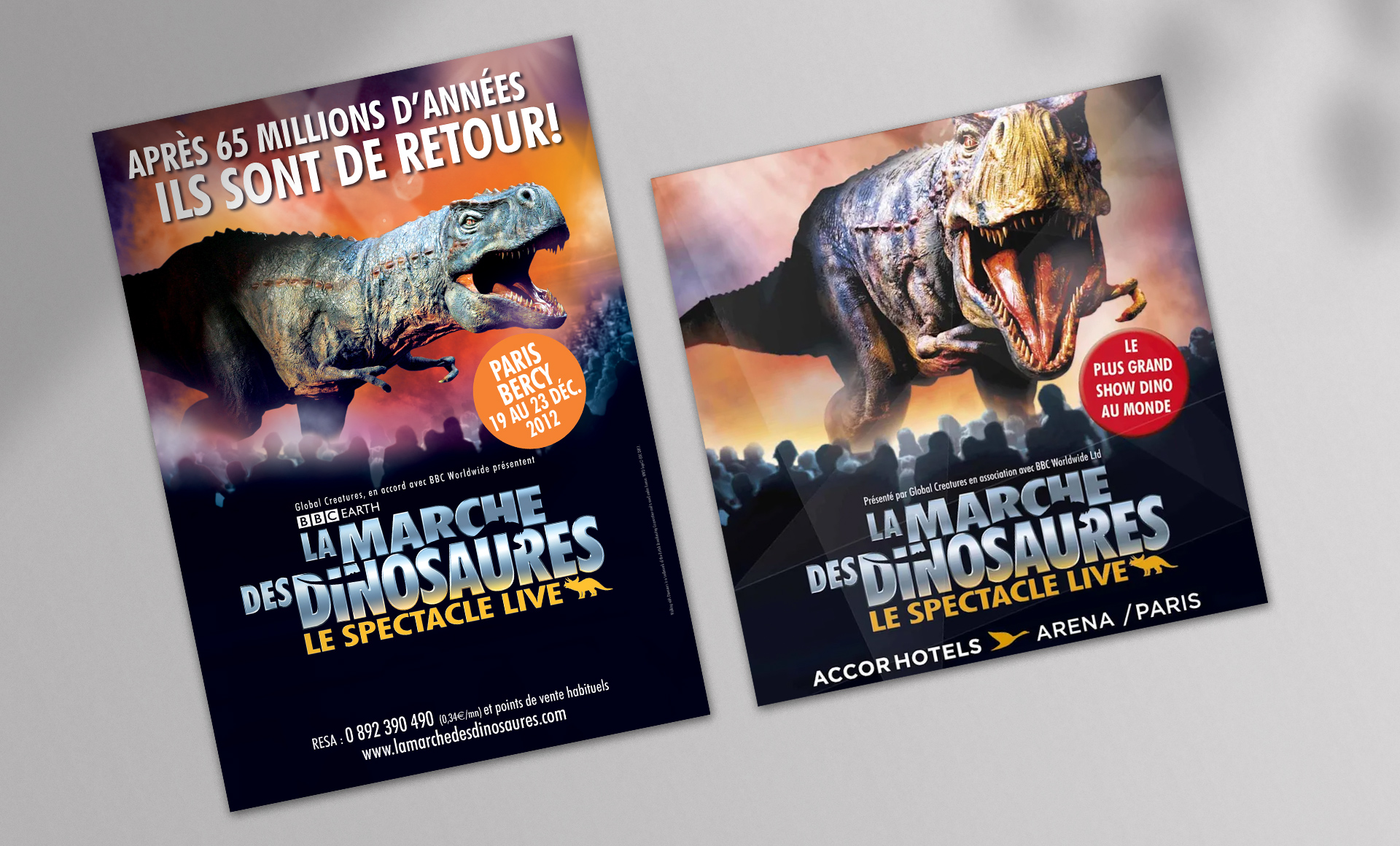 Exposition La Marche des Dinosaures, 2012 - affiches