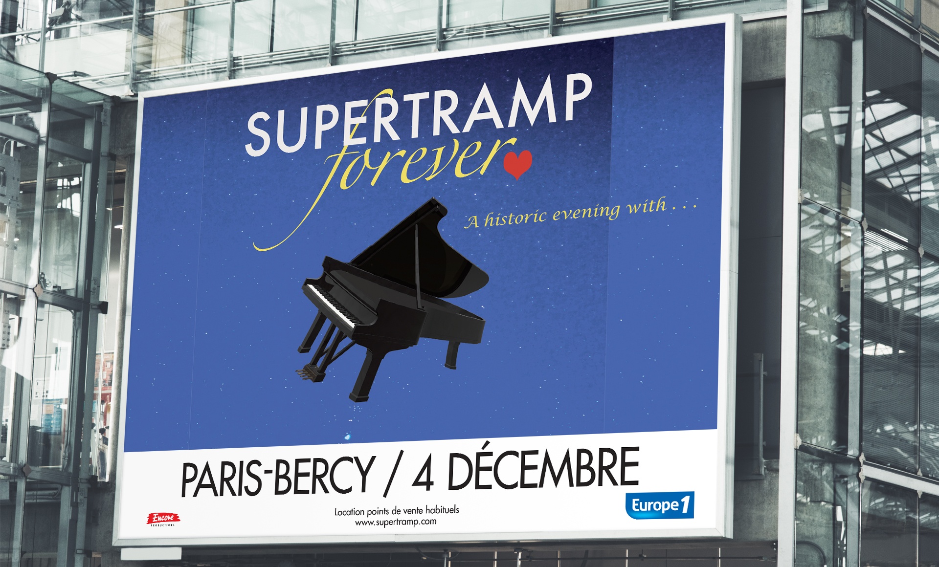 Concert de Supertramp Forever, 2015 - affiche 4x3m
