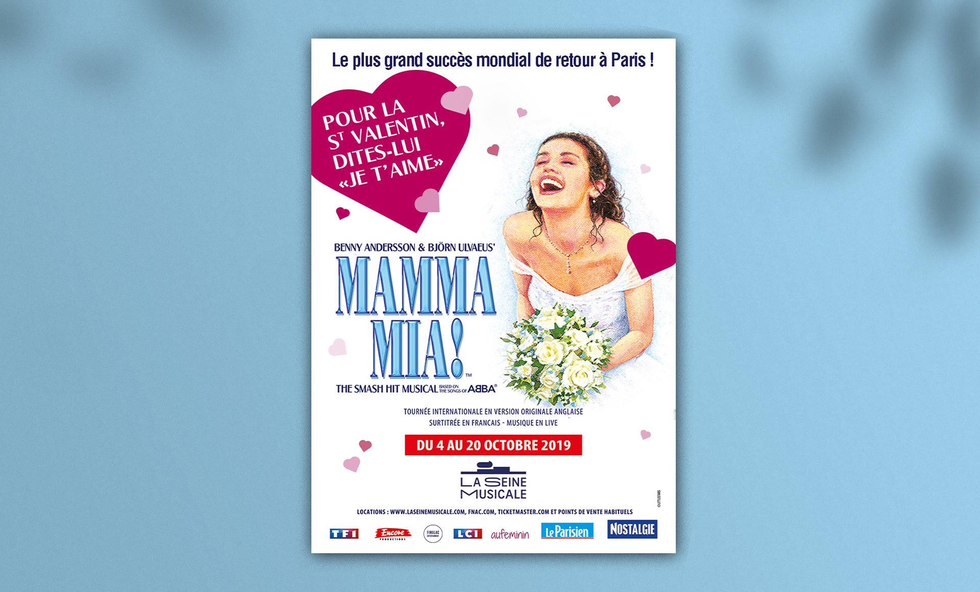 Spectacle Mamma Mia, 2019 - affiche