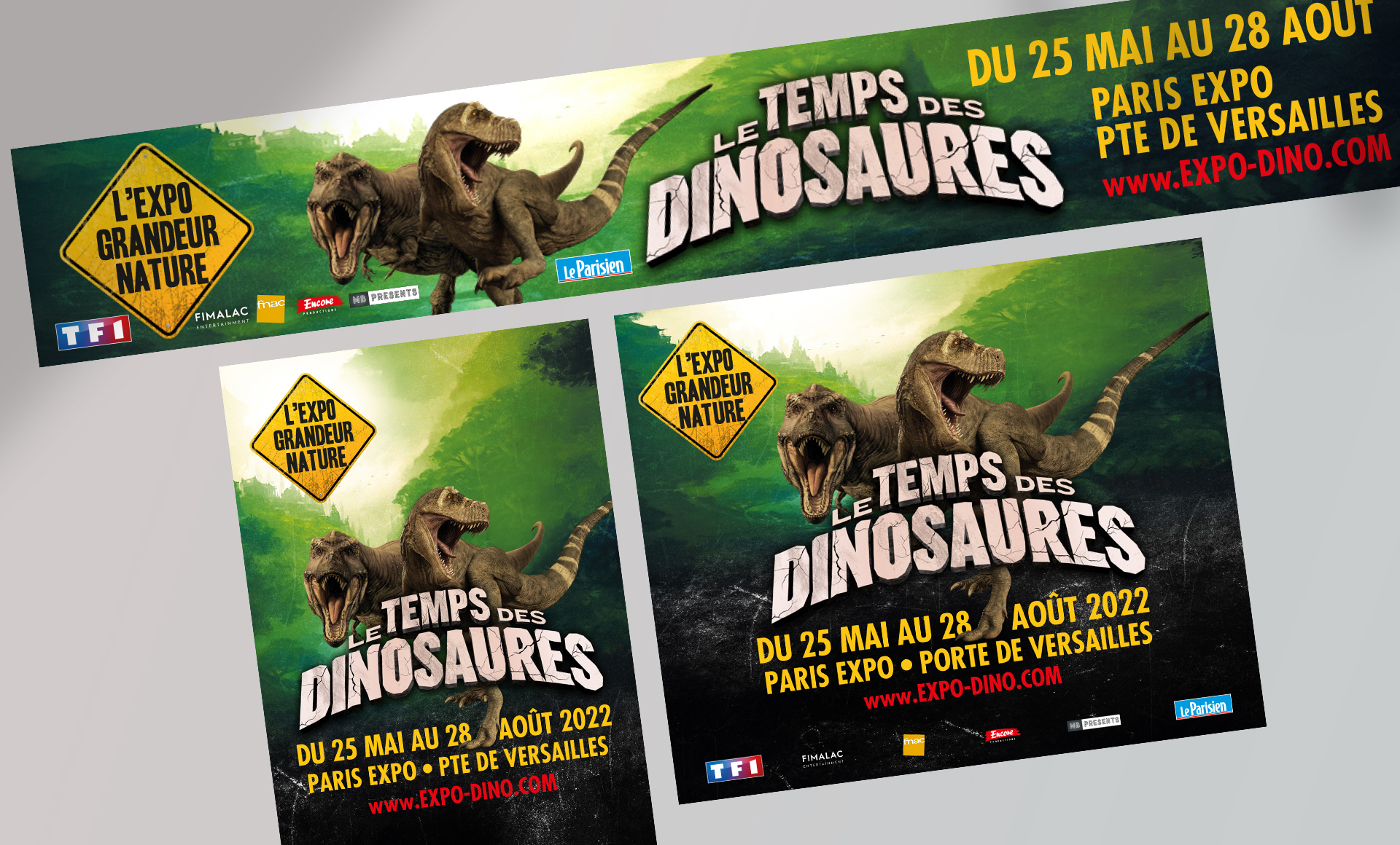 Exposition Le Temps des Dinosaures, 2022 - affiches, annonces
