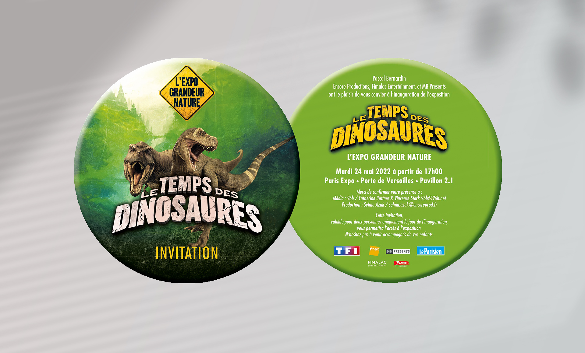 Exposition Le Temps des Dinosaures, 2022 - invitation