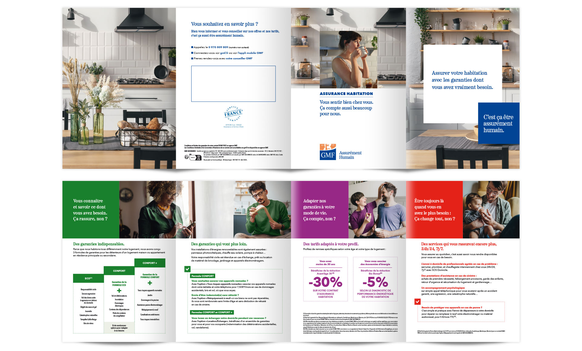 GMF, dépliants recto-verso